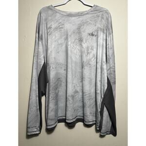 Habit Fishing Shirt Mens 2XL Solar-Factor Gray Camo